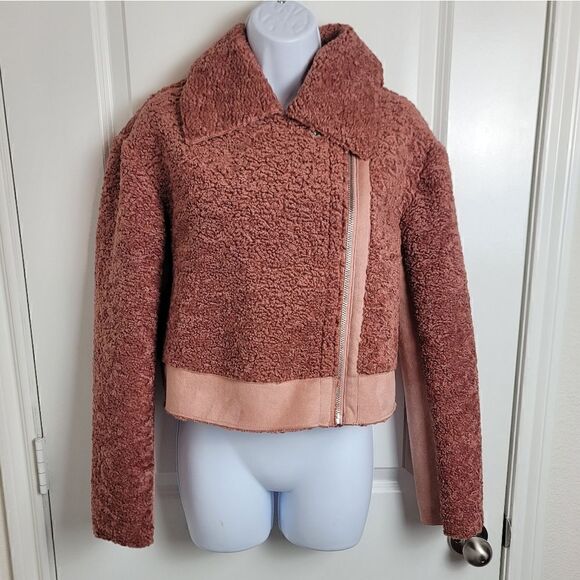 AMARYLLIS Faux Fur And Faux Suede Jacket **IMPERFECT** - Picture 1 of 11